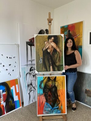Eka Peradze in the Studio