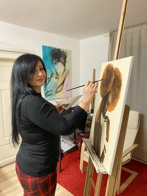 Eka Peradze in the Studio