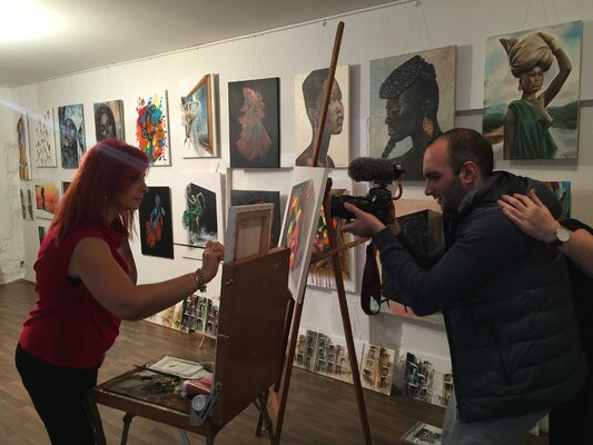 Eka Peradze in the Studio