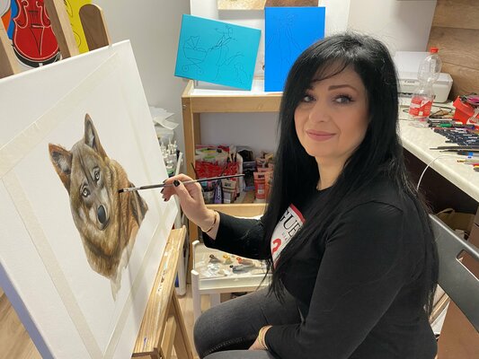 Eka Peradze in the Studio