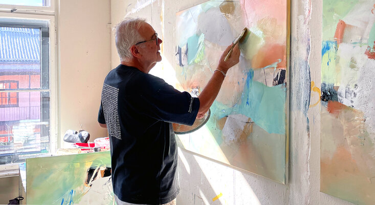 Robert Süess in the Studio: Bei der Arbeit im Atelier