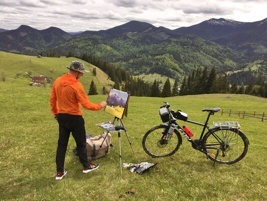 Andrii Kovalyk in the Studio: On the plain air in Carpathians Mountains