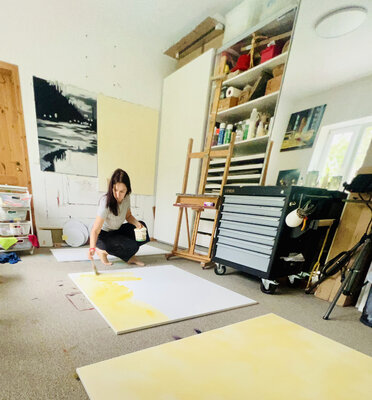 Angela Wichmann in the Studio