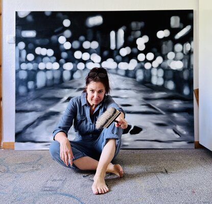 Angela Wichmann in the Studio