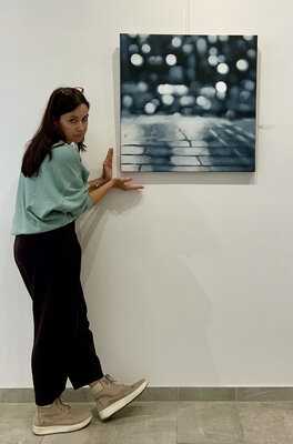 Angela Wichmann in the Studio: at Exhibition