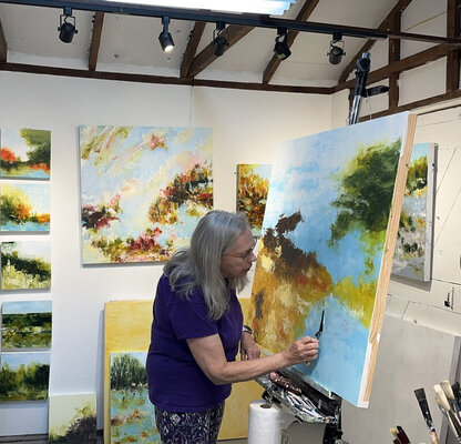 Lois Donaghey in the Studio