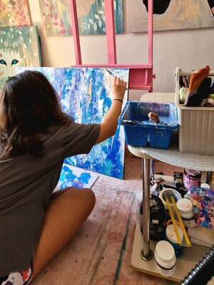 Olya Enina in the Studio