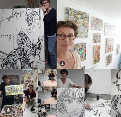 Karine Langevin Kjl in the Studio: Dans mon atelier à Gif-sur-Yvette