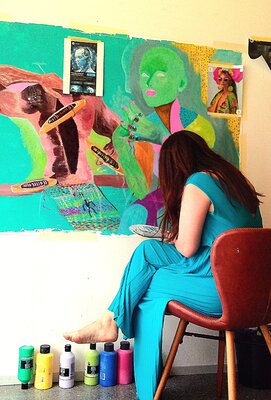 Constantina Seracin in the Studio