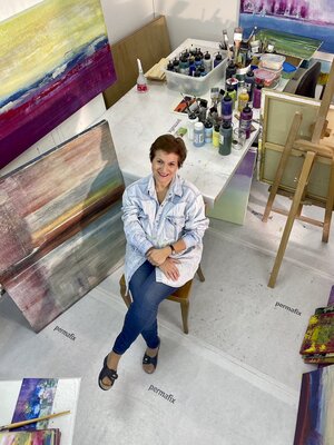 Sultana Savvi in the Studio