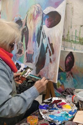 Christa Riemann in the Studio
