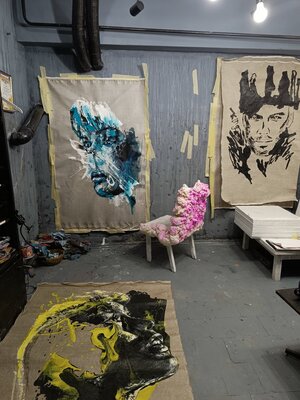 Viktoriia Kartashova in the Studio: In my studio at  ART ACADEMY OF CONTEMPORARY ART  named by Salvador Dali in Kyiv, Ukraine