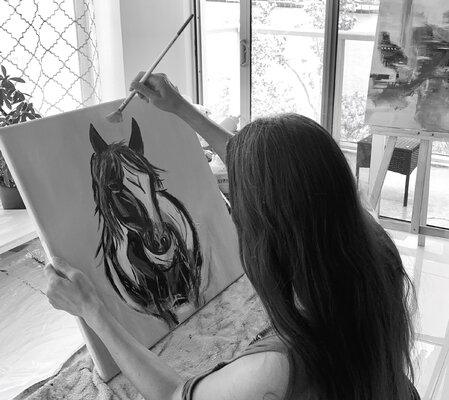 Susanna Schorr in the Studio