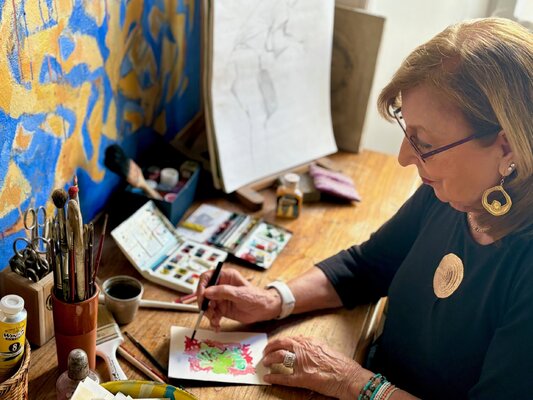 Claudia Lazzarini in the Studio