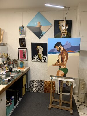 michel das in the Studio: Mon atelier en Janvier 2025...