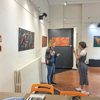 Montse Barberà Pujol in the Studio: 2023 Pietra Angolare - Divulgarti Group, Gallery (June 2023) Genova, Italy