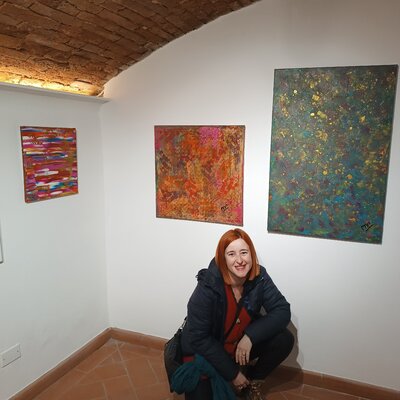 Montse Barberà Pujol in the Studio: 2024  Exhibition Art Art Gallery/Flyer Art Gallery (  March 2024), Florence, Italy