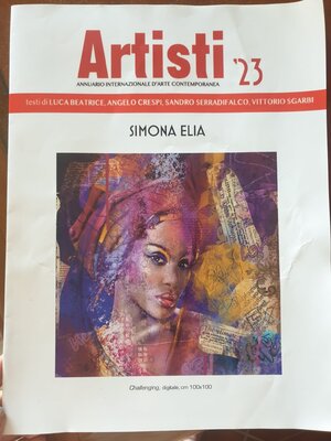 Simona Elia in the Studio: My art on the Yearbook -International Selection of Artists by Mondadori curated by V. Sgarbi and A. Crespi