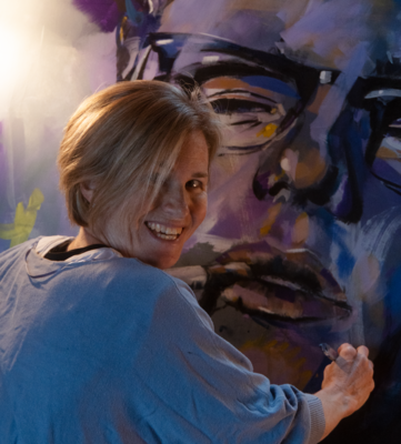 Silvia Lehmann in the Studio