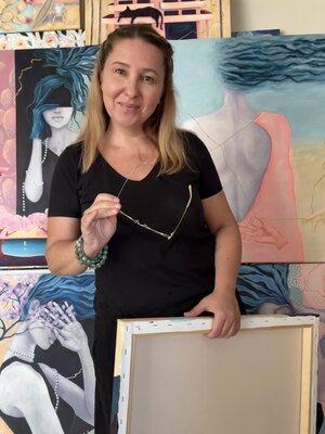 Oksana Alekhina in the Studio