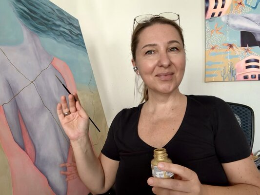 Oksana Alekhina in the Studio
