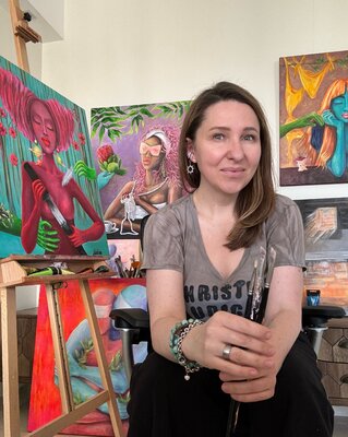 Oksana Alekhina in the Studio