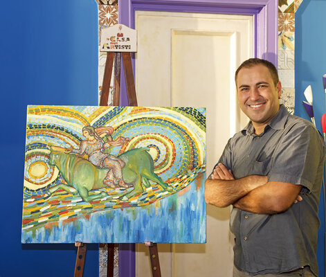 Rosario Annunziata in the Studio: Esposizione a Gallipoli
