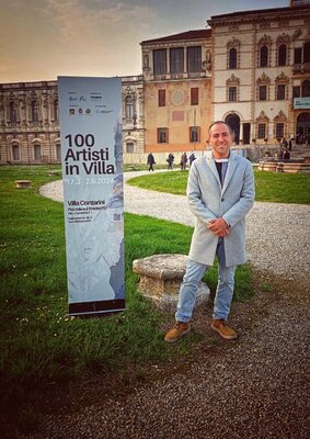 Rosario Annunziata in the Studio: Esposizione collettiva presso Villa Contarini, "100 artisti in Villa"