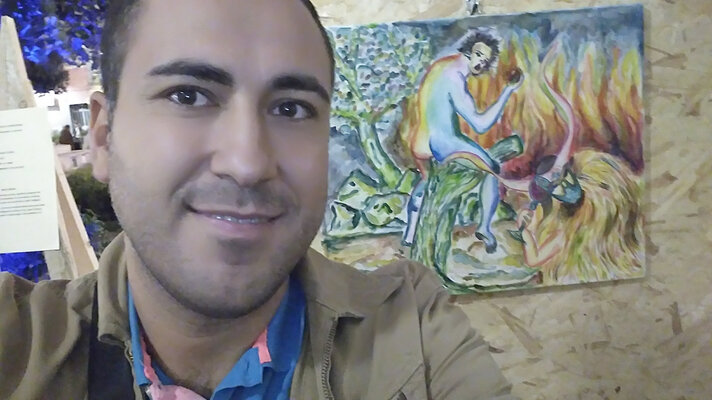 Rosario Annunziata in the Studio: Partecipazione ad una collettiva con estemporanea di pittura