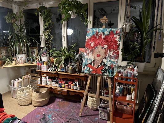 Cristhy Hernandez in the Studio