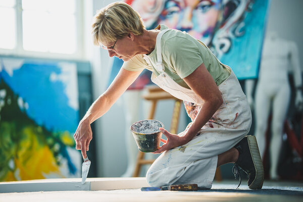 Silke von Clarmann in the Studio