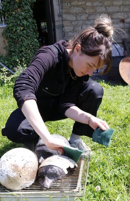 Morgane Lemaire in the Studio: Vue d'atelier - cuisson raku