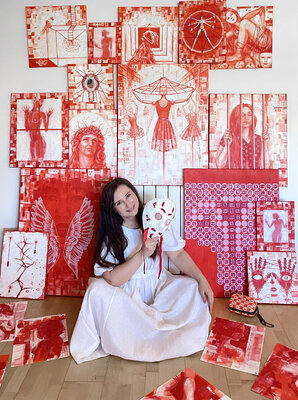 Leah Larisa Bunshaft in the Studio