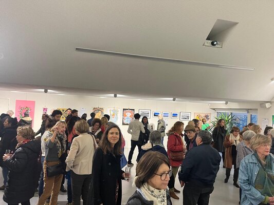 Victoria Stagni in the Studio: Vernissage exposition "Le rythme et la couleur", La Source, Le Bouscat