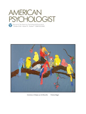 Victoria Stagni in the Studio: Illustration de la couverture de la revue "American Psychologist", n°7 volume 79