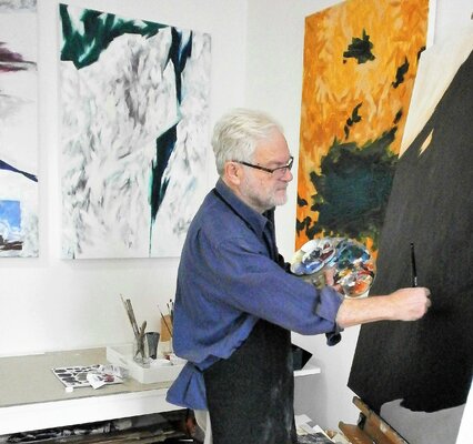 Klaus Feuchtinger in the Studio: Im Atelier in Darmstadt. Mehr Einblicke auf der Webseite des Künstlers www.kk-feuchtinger-kunst.de