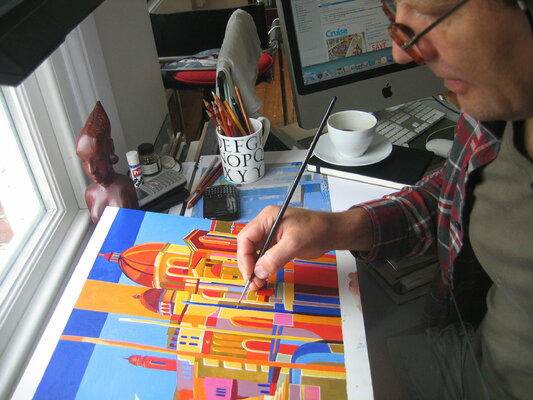 Valery Koroshilov in the Studio