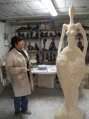 Marie-Thérèse Tsalapatanis in the Studio