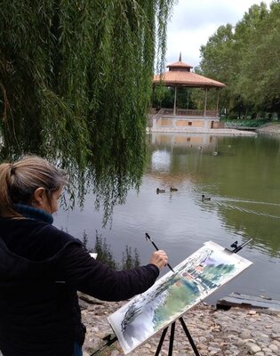 Marina Del Pozo im Studio: Plein Air painting