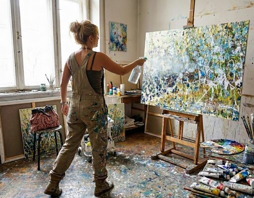 Elena Barón in the Studio