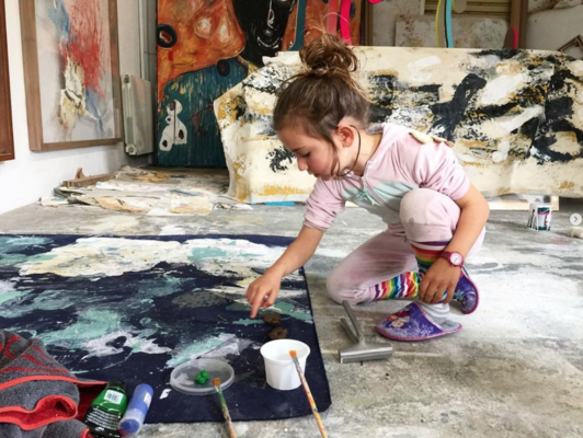 Isabelle Fournet in the Studio