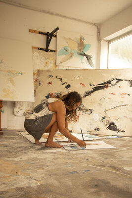 Isabelle Fournet in the Studio