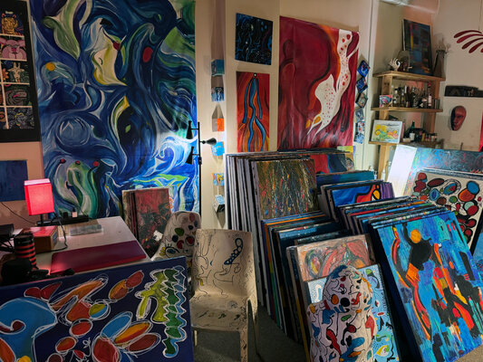 Nathalie Gribinski in the Studio: This is part of my art studio.