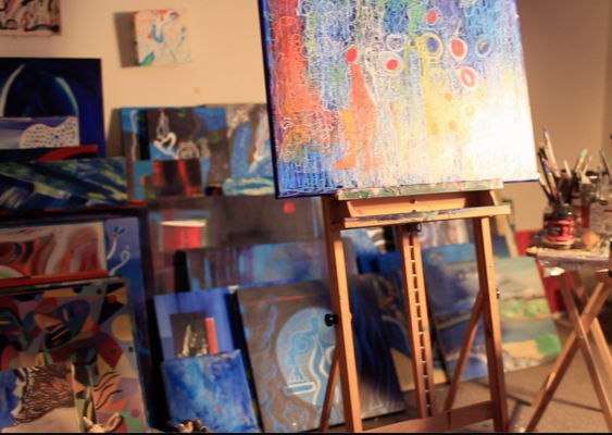 Nathalie Gribinski in the Studio