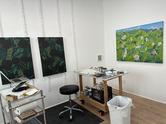 Catherine Kirkwood in the Studio