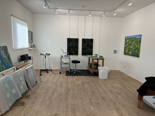 Catherine Kirkwood in the Studio