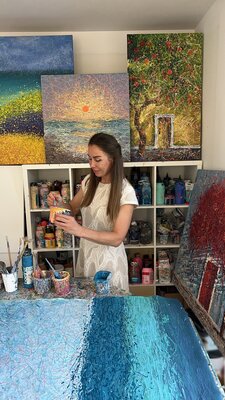 Nadiia Antoniuk in the Studio