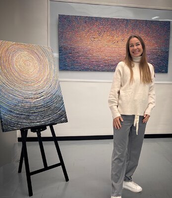 Nadiia Antoniuk in the Studio