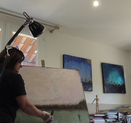 Eleni Pappa Tsantili in the Studio