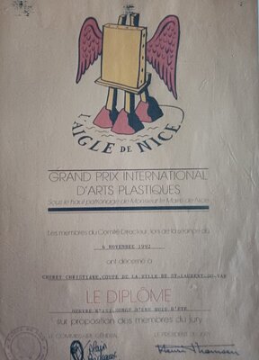 Christiane Guerry in the Studio: PRIX DE LA VILLE DE SAINT LAURENT DU VAR